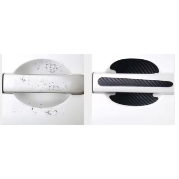 Ochronne naklejki folia pod klamki od zarysowań wzór carbon